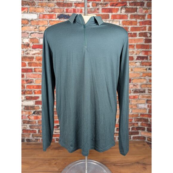 Arc'teryx Veilance Long Sleeve Polo Wool Blend Deep Juniper Green Large NWT